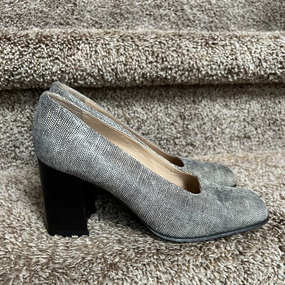 Paola Ferri Women's Grey Leather Heels